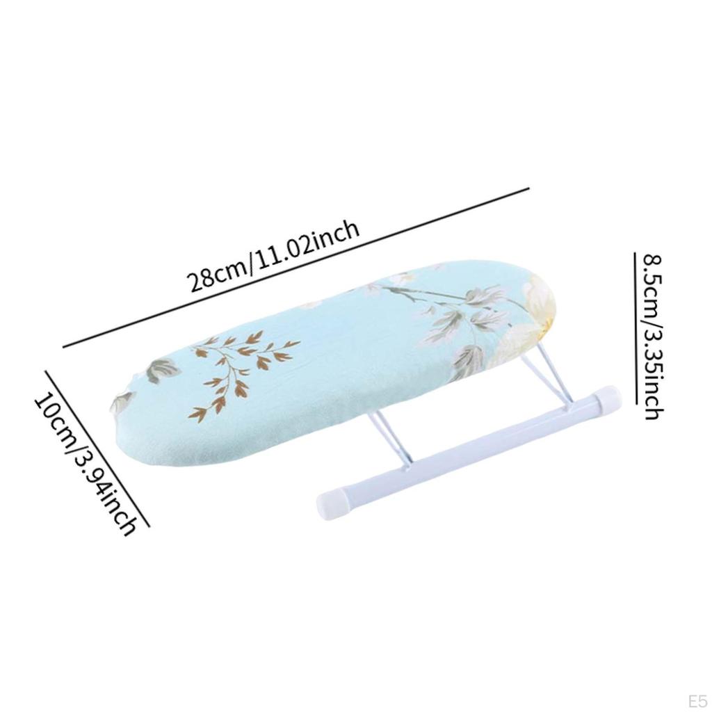 Mini Ironing Board Folding Space Saving Desktop Portable Iron Stand for Dorm Laundry