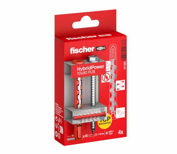 Fischer Hibridpower tipli 10X90 4 db. Bliszter Tűzálló kulcs