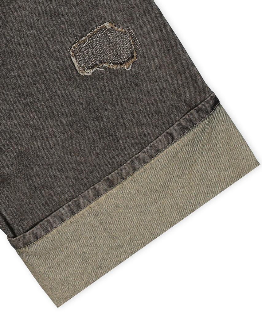 XTONZ Xp284 Boro Patchwork Bermuda Denim Pants (Brown)