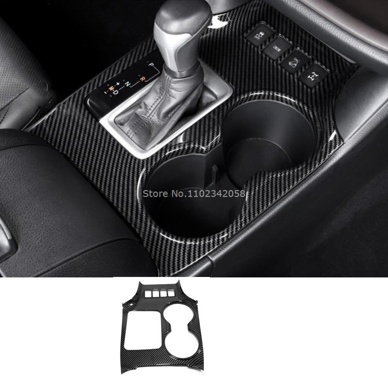 For Toyota Highlander 2015- Car Carbon Fiber Color Interior Decoration Cover window lift swtich gear shift panle Accessories