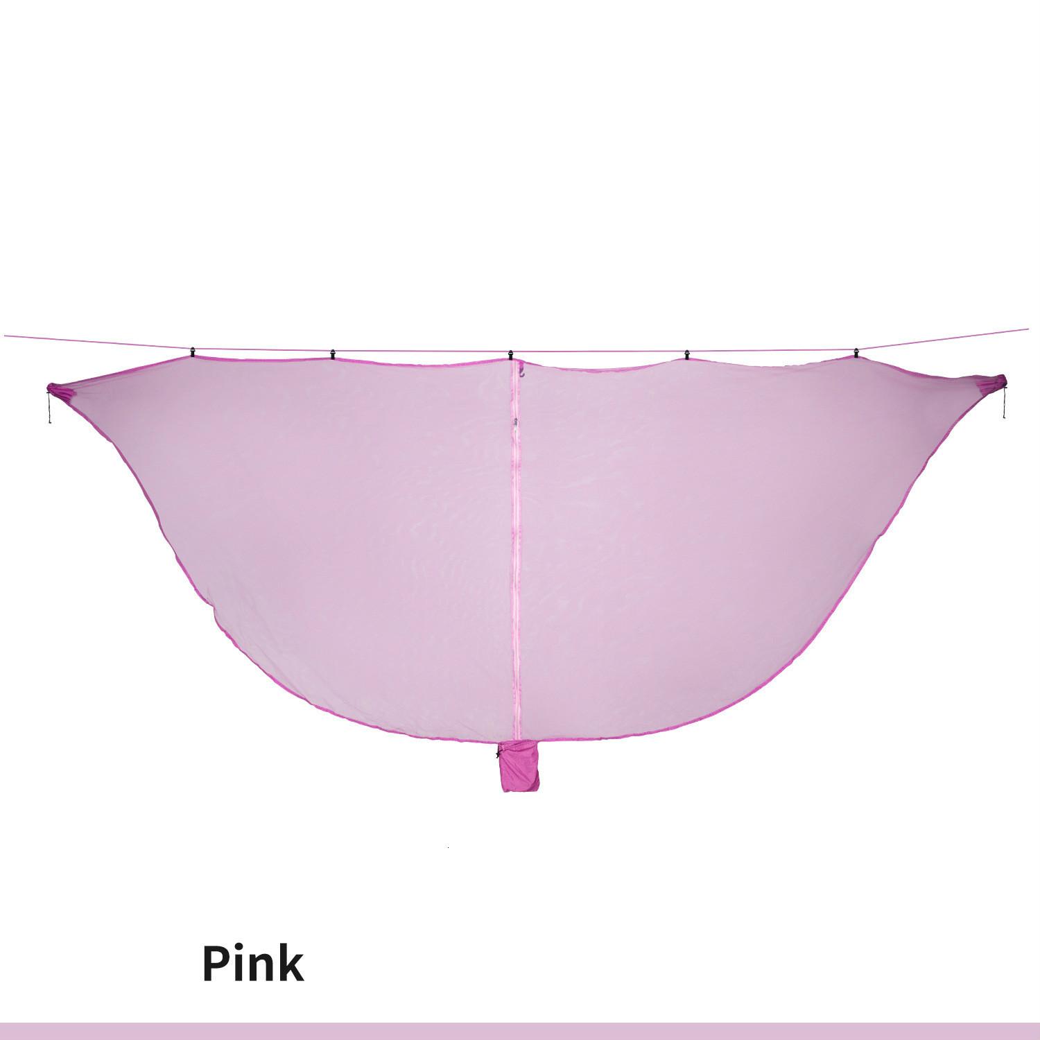 

Великий кемпінговий гамак, москітна сітка, підходить для гамаків усіх розмірів, високоякісна легка сітка для гамака, швидка та проста установка рожевий