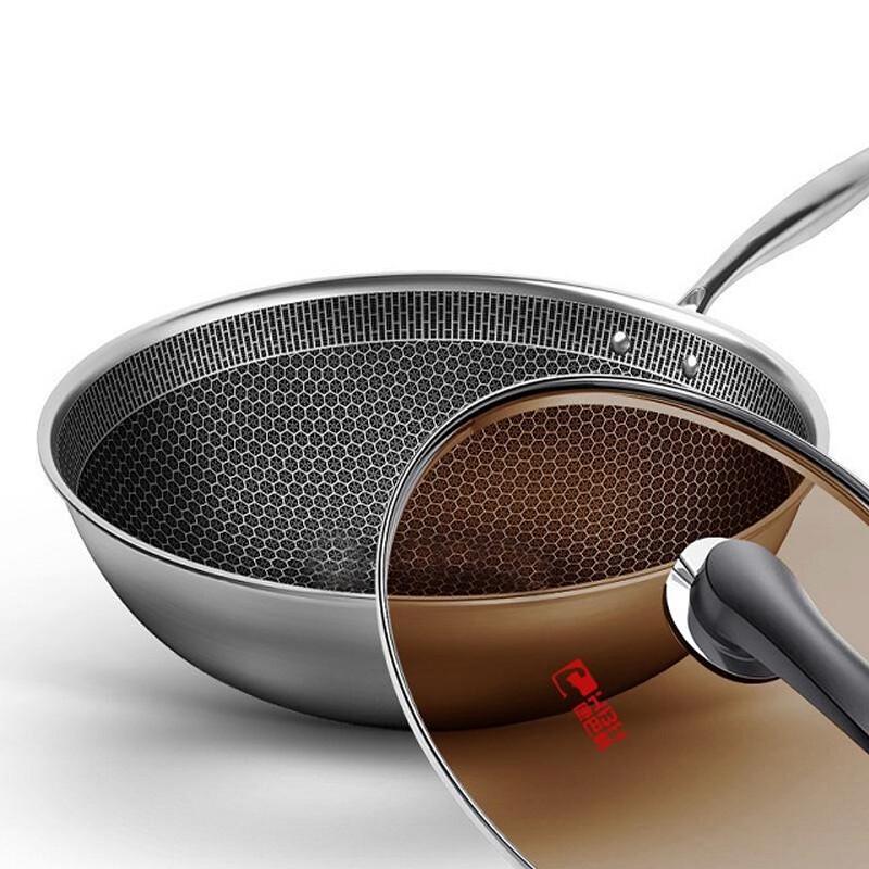 Kangbakh 2nd Gen Honeycomb 304 Stainless Steel Wok