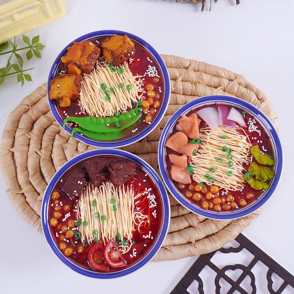 1:1 Lanzhou Lamian Fake Noodles Model - Big Bowl Beef & Seafood Display Prop