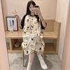 Pajamas Women's Summer Thin Pajamas Short Sleeves Large Size Fat Mm Medium and Long Pajamas Pajamas Loungewear