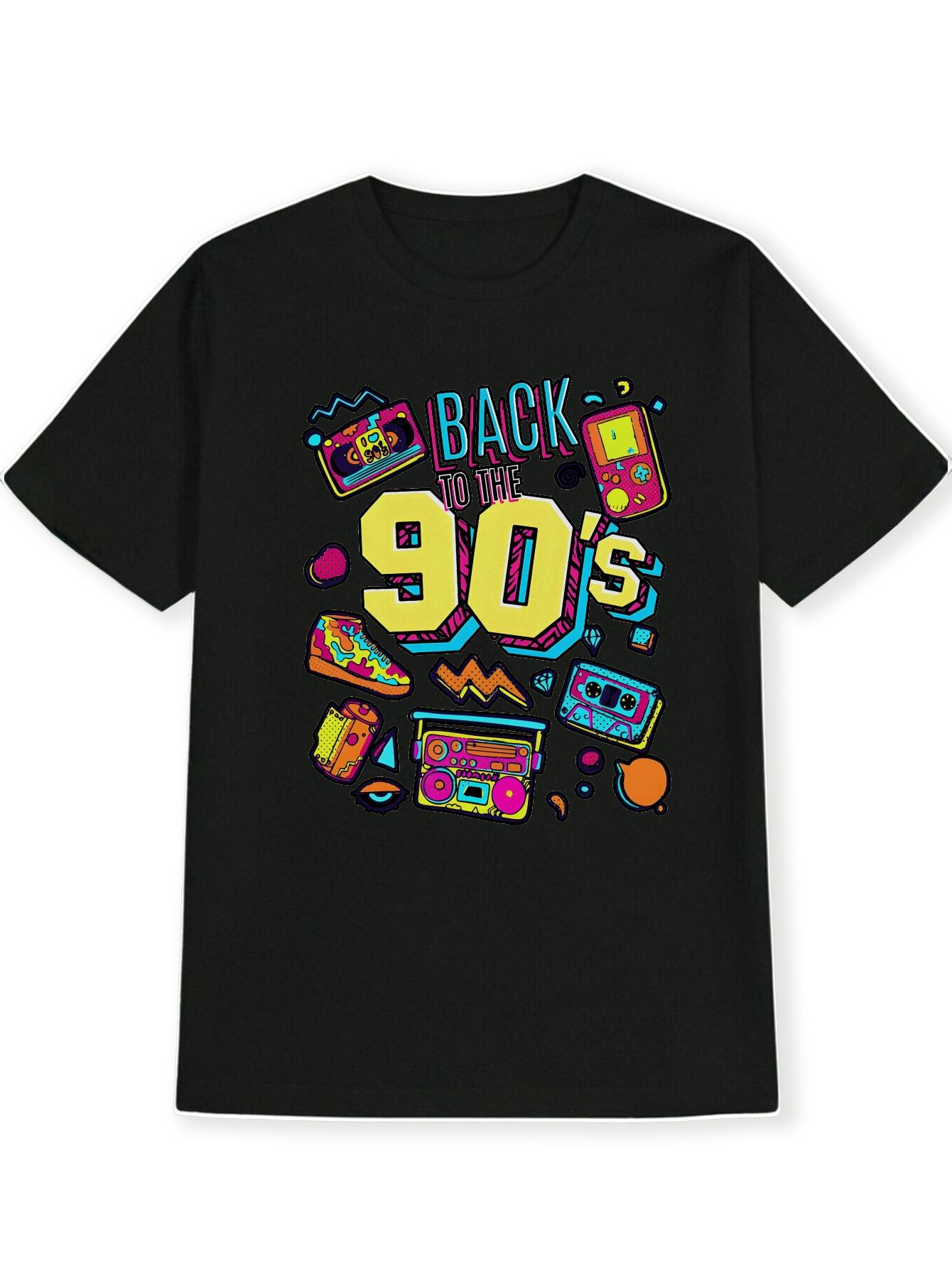 Game Boy Print TShirt Summer Versatile Sporty Trendy Crew Neck Short Sleeve Tee Mens TShirt Black Casual Crew Neck Cotton Tee S