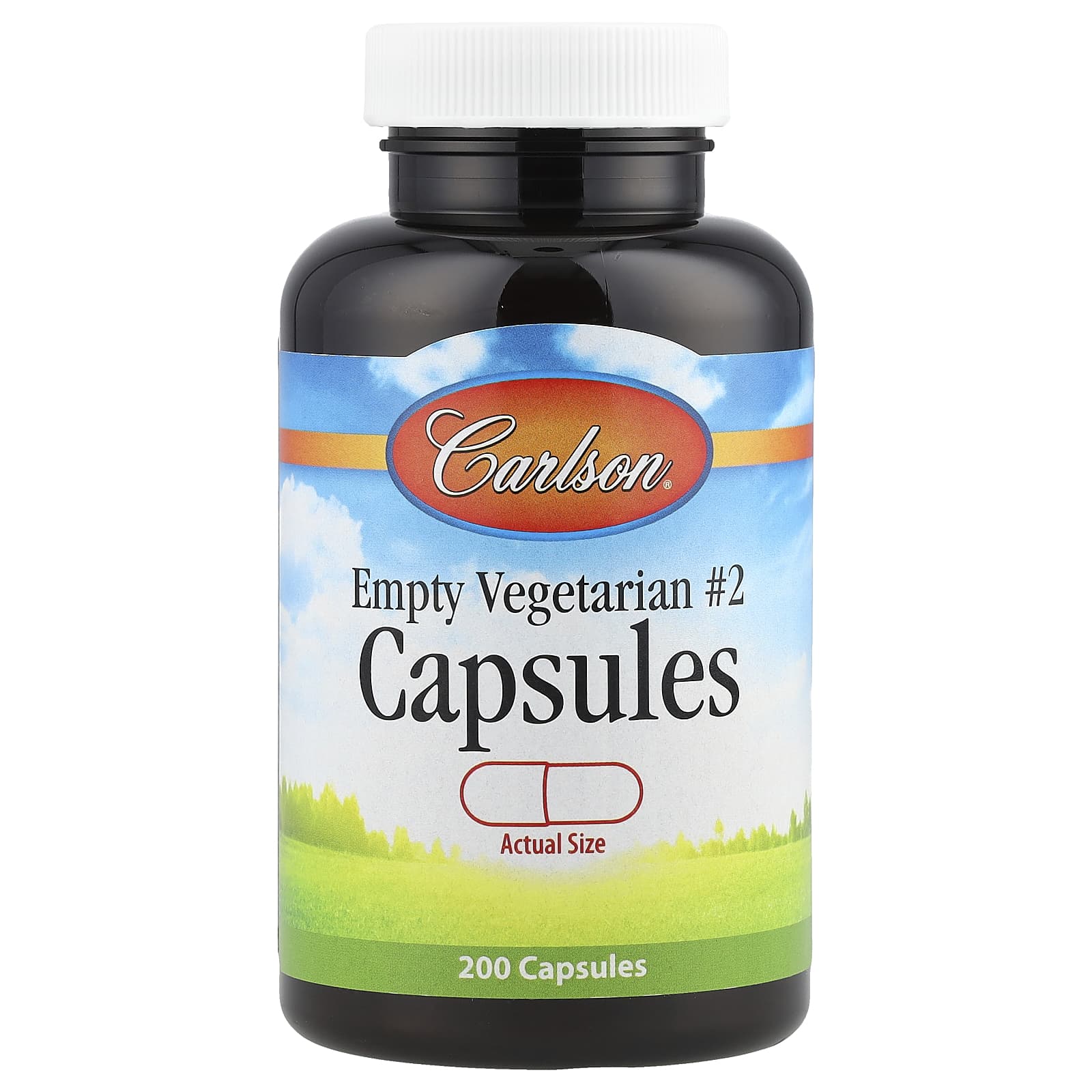 

Vegetable No. 2 Empty Capsules, 200 Capsules