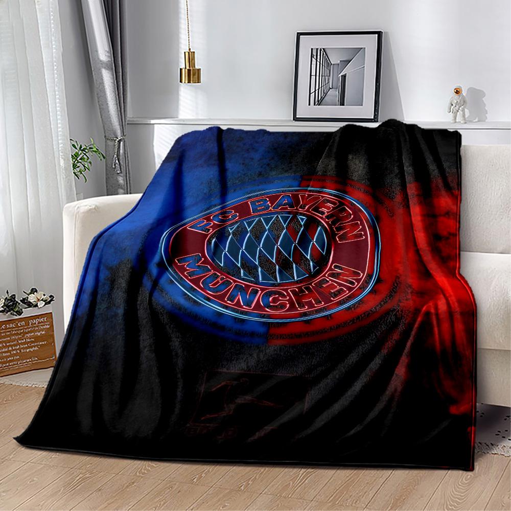 FC Bayern München Decke Bequem Groß für Bettwäsche Büro Bett für Alle Jahreszeiten Digitaldruck Geburtstag Weihnachtsgeschenk Decke