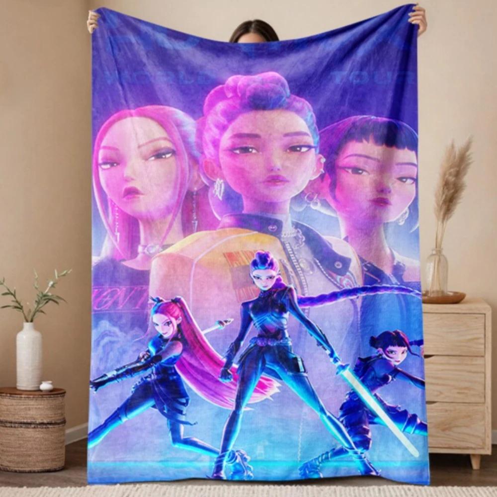 

Anime character series Printed Fashion Blanket for Sofa Bed Travel Camping Living Room Office Conditioning Fashion Blanket for All Seasons G 150x200cm