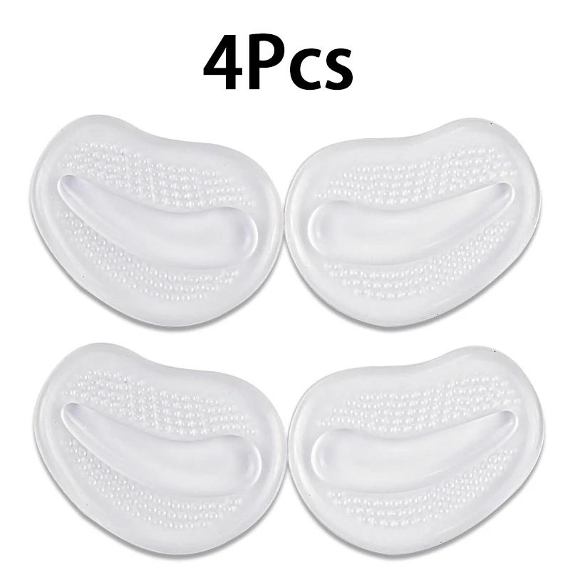 2Pcs/4Pcs High Heels Silicone GEL Invisible Forefoot Pads for Sandals Half Size Pads Non-slip Stickers Thickened Self-adhesive