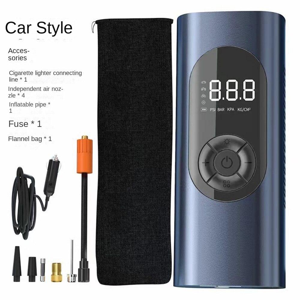 

Автомобильный накачивающий насос, Маленькая беспроводная автомобильная накачивающая сумка, Портативный накачивающий насос с цифровым дисплеем, Электрический накачивающий насос для шин