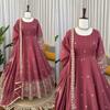 Salwar Kameez Indisk Pakistansk Bröllopsfestklänning Bollywood Anarkali Kostym