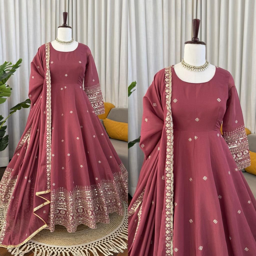 Salwar Kameez Indisk Pakistansk Bröllopsfestklänning Bollywood Anarkali Kostym