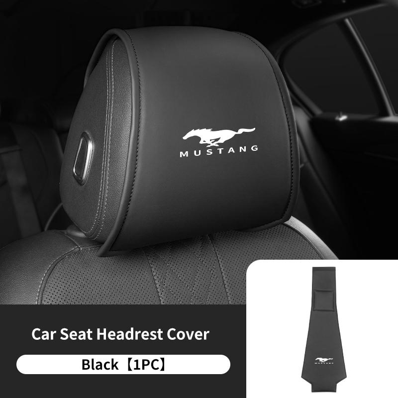 PPWE7 1/2PCS Leather Car Seat Headrest Protective Cover Auto Interior Accessories For Ford Escort KA Flex Everest KA Expedition Falcon