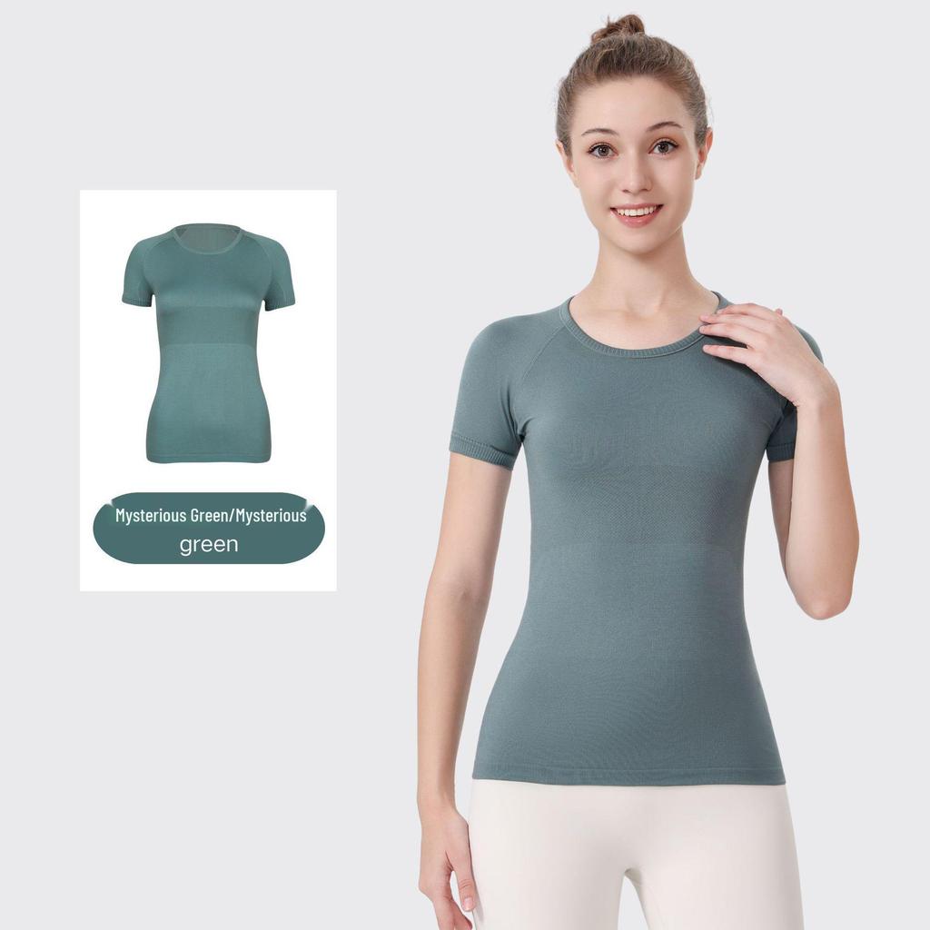 LU3.0 Women's Quick-Dry Short Sleeve Yoga Top for Fitness and Running