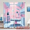Set Of 2 Flat Printing Curtains Without Rod Operating Room Chic Versatile Polyester All Curtain Light Filtering
