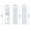 4-teiliges verstellbares Fensterdichtungsplatten-Set für tragbare Klimaanlagen, 43-140cm Länge mit 130mm Flachdüse & 43×10cm Ablenkblech