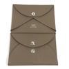 HERMES Two fold Calvi Duo Card Case Wallet coin purse Epsom Etoupe gray Unused