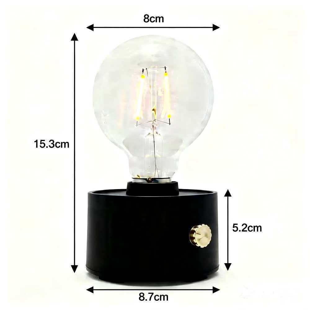 Retro LED Night Light: Rechargeable Bedside Atmosphere Lamp