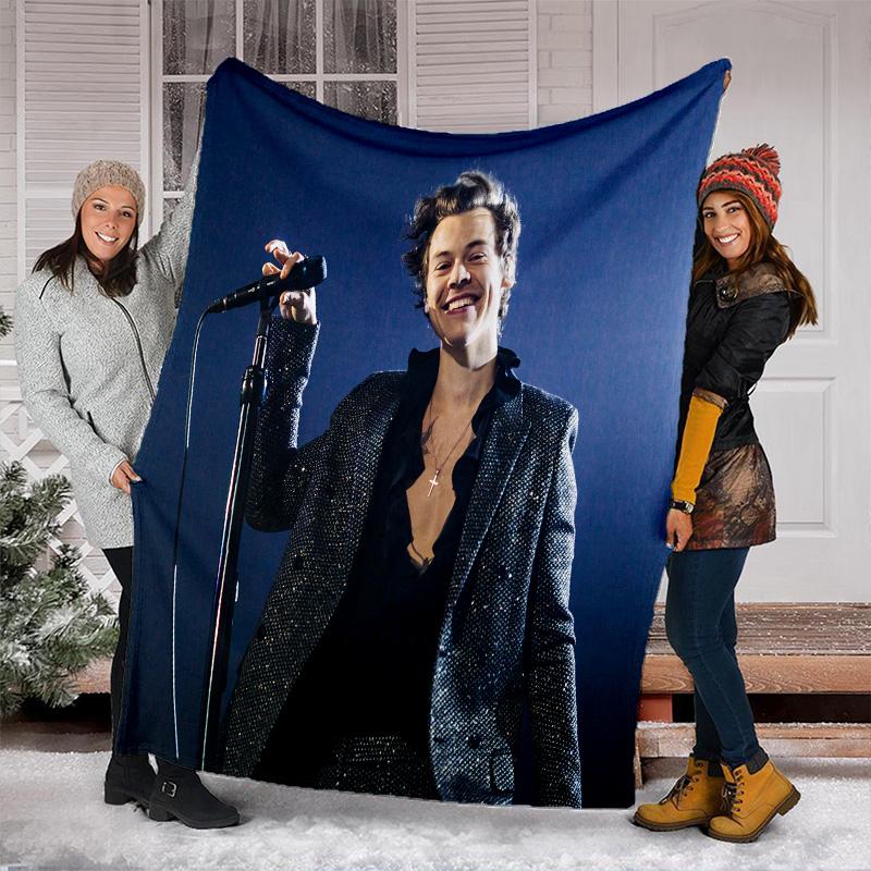 Coperta Harry Styles Perfetta per Tutte le Stagioni Morbida Confortevole Divano Ufficio Pisolino Viaggio Regalo di Compleanno Regalo di Natale