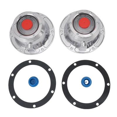 Trailer Hubcaps with Rubber Plugs and Gasket 3434195 6 Bolt Holes Trailer Axle Aluminum Alloy Hub Caps Replacement for