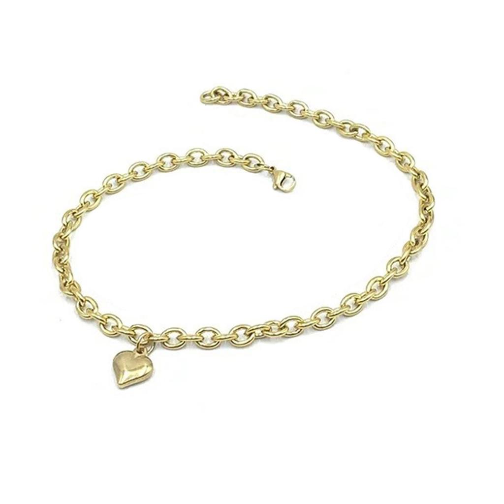 Pet Wedding Heart Collar Jeweled Necklace Heart Charm Wedding Costume Stainless Steel Heart Necklace