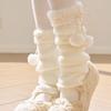 Cute Lolita Leg Covers Japanese Autumn And Winter Lamb Plush Ball Warm Woolen Ball Socks Jk Retro Pile Socks