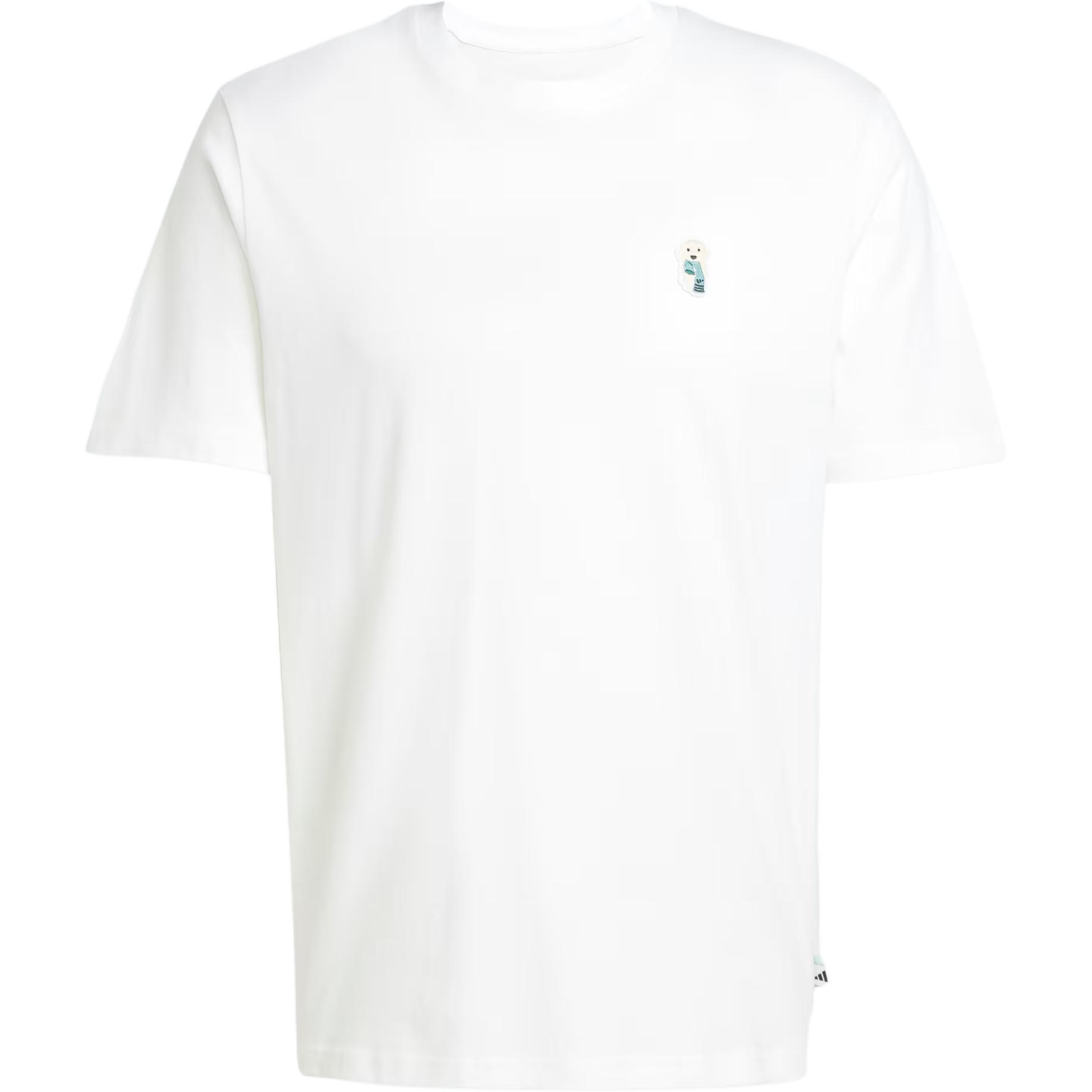 

Adidas Animal Patch Crew Neck Short Sleeve T-Shirt Men tops White JZ7440 S