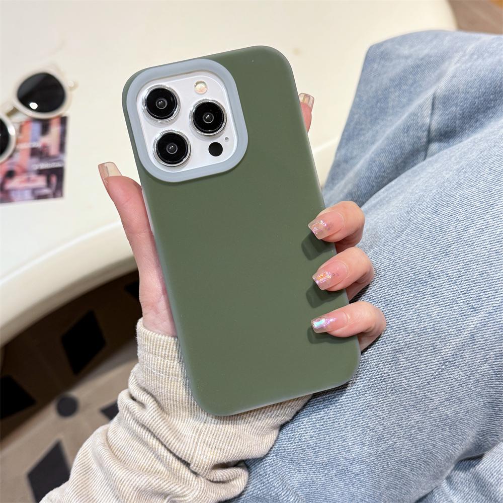Luxury Candy Colored Liquid Silicone Phone Case For iPhone 16 15 14 13 12 Pro Max Puls 11 Soft Shockproof Bumper Matte Cover