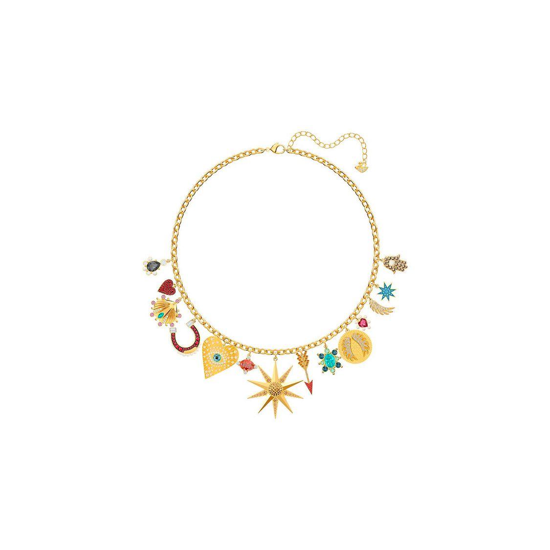 

Swarovski Gold Star Horseshoe Necklace Women necklace 5451263 Box (Random Color)