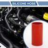 X AUTOHAUX 1 Satz 57mm/2.24" Innendurchmesser 127mm/5" Länge 0 Grad Roter Auto-Silikonschlauch mit Schelle Schlauch Universal