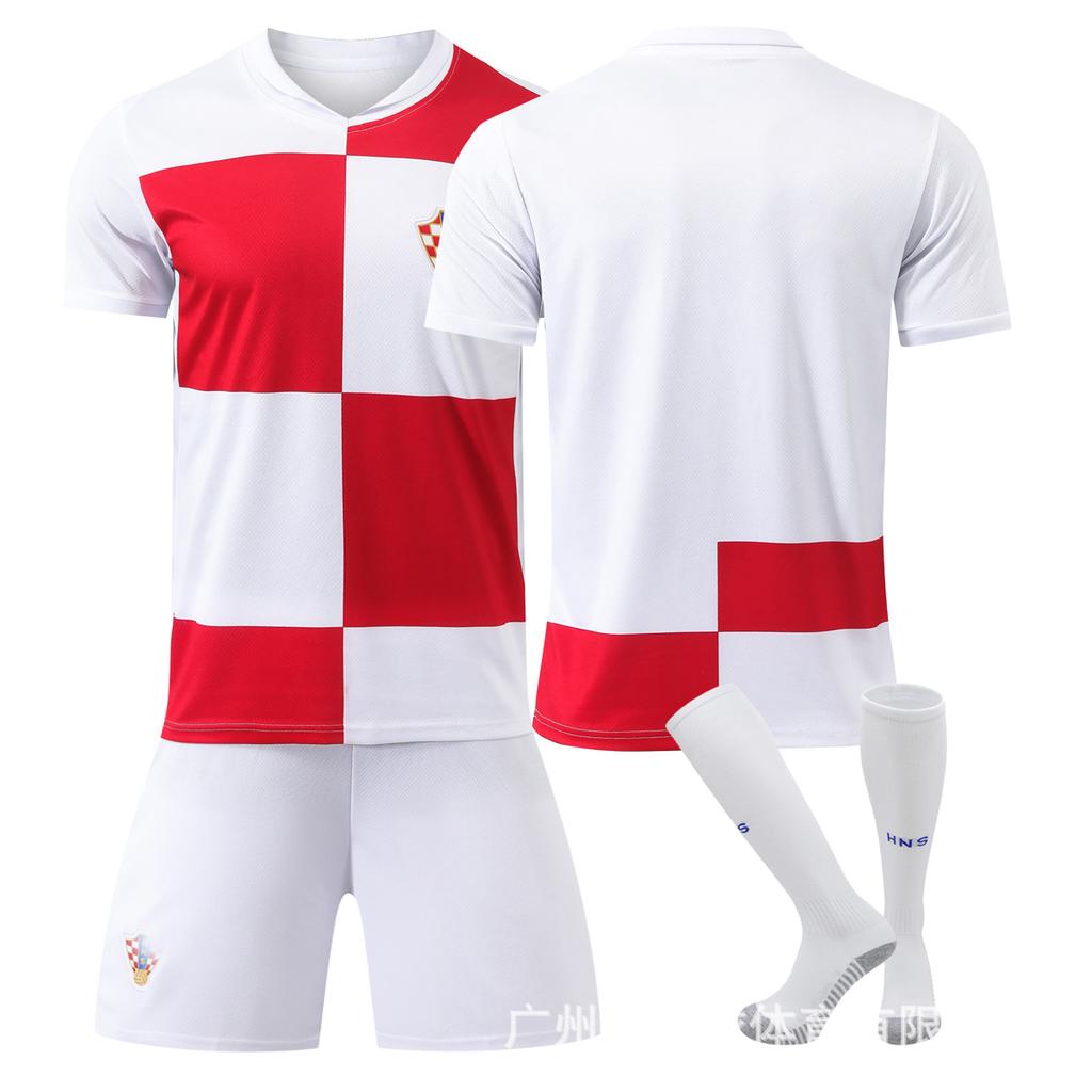 2425 Croatia Home and Away Jersey Cross-border Children's Football Jersey Set No. 10 Modric Adult Short Sleeve