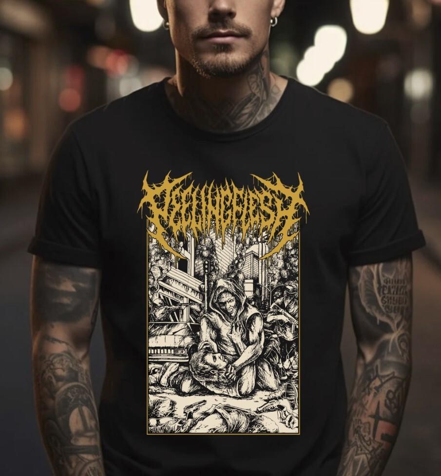 PeelingFlesh Gift For Friends Black T-Shirt, S-5XL Unisex T-Shirt S