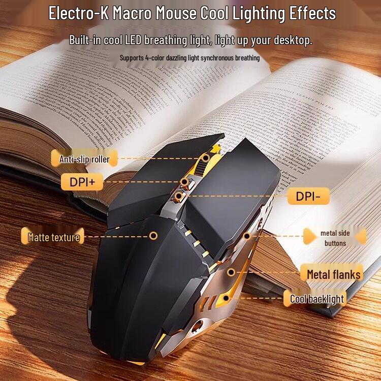 Wired Gaming Keyboard, Mouse & Headset Set - E-sports Mechanical Desktop Peripherals