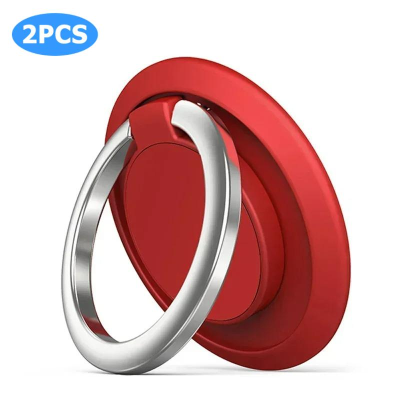 2PCS Mobile Phone Finger Ring Holder, for Car Magnetic Mount Rotatable Phone Back Sticker Holder for IPhone Samsung Xiaomi