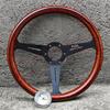 14 Zoll 358mm Klassisches Holzlenkrad Universelles Rennsport-Sportlenkrad 74mm Lochkreis