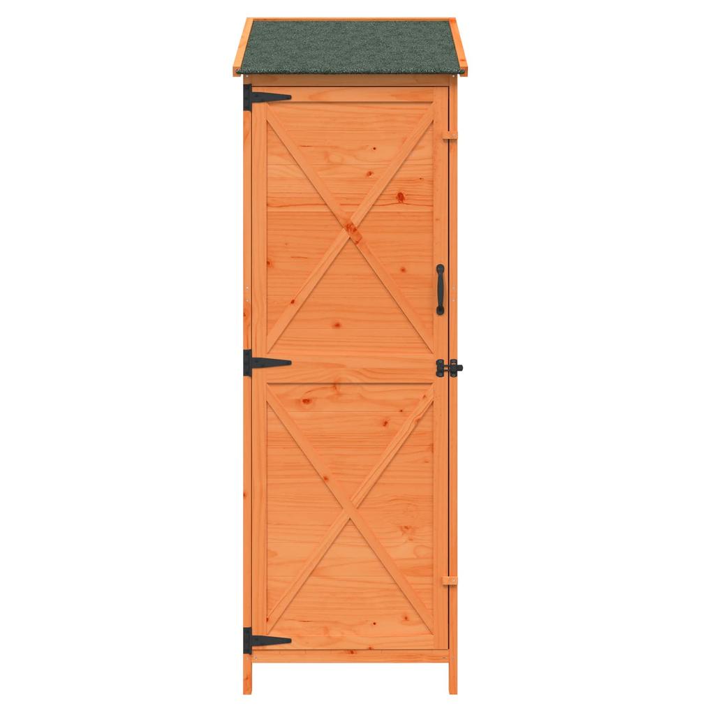 Garden Shed Brown 59.5 x 56 x 176.5 cm Solid Spruce Wood