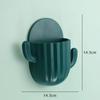 Toothbrush Holder Household Wall Self-adhesive Seamless Cactus Storage Rack Shaver Organizer Drain Shelf Bathroom Accessories