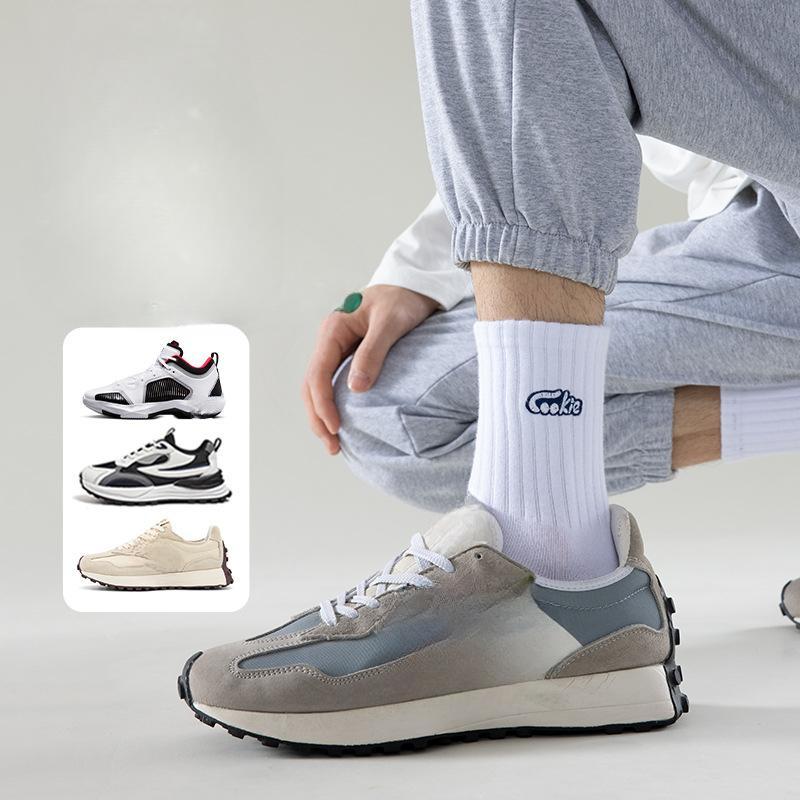 5 Pairs of White Socks Men's Spring and Summer Cotton Anti-odour Sports Teenagers In Long Socks High School Students Sports Socks Boys