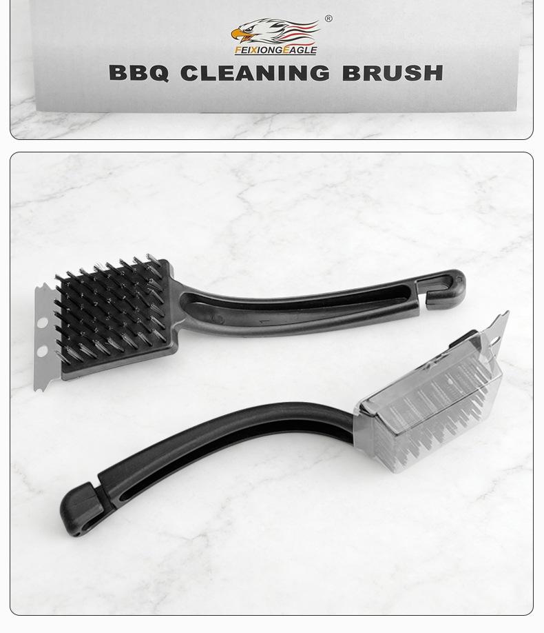Stainless Steel BBQ Grill Cleaning Brush - Outdoor Rust & Dirt Removal Tool.