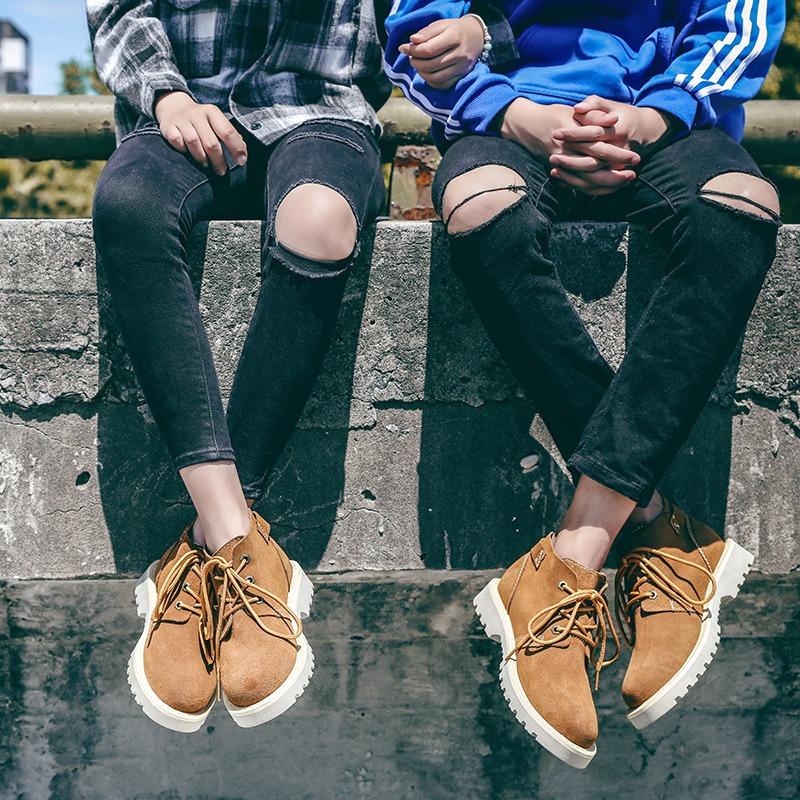 Britské retro módní šněrovací martensky pánské boty kožené krátké boty pracovní boty voděodolné ležérní pánské boty vojenské boty