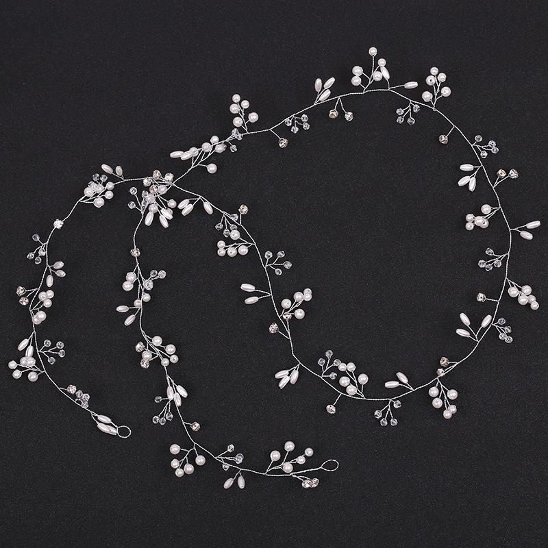 Pearls Tassel Wreath Headband For Bridal Wedding Hair Accessories Bride Headband Woman Hair Vine Girls Headpiece