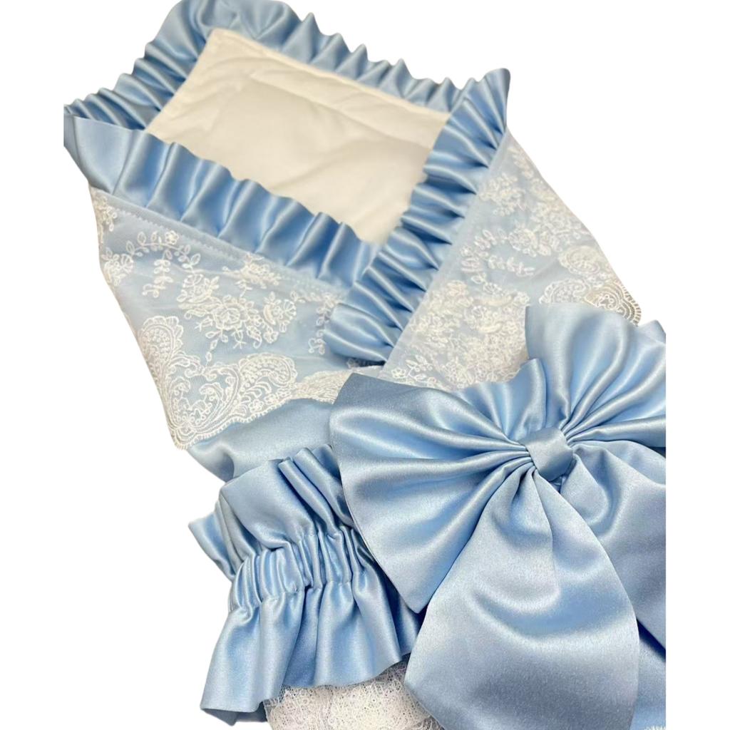 Ricamo Personalizzato Nome Bambino per Neonato con Grande Fiocco Fascia Fasce per Neonato 0-3 Mesi Coperta Ricezione Avvolgitori per Dormire