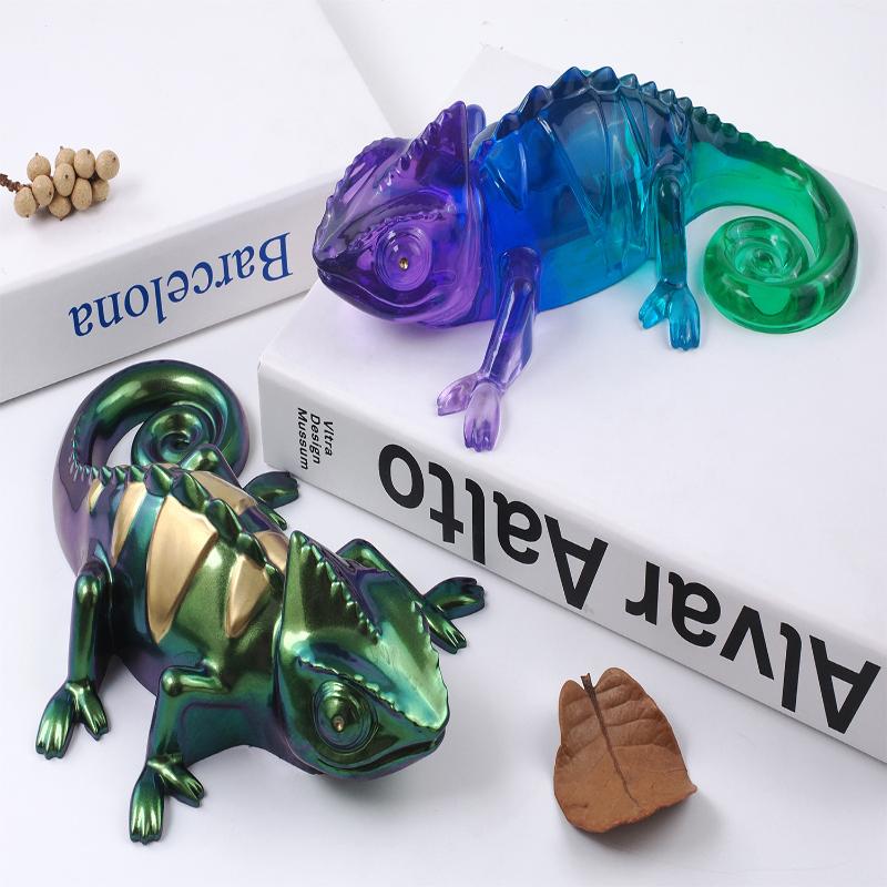 Silikonowa Forma Kameleona Jaszczurki 3D DIY Rękodzieło Gad Żywica Epoksydowa Gipsowe Formy Odlewnicze Dekoracja Domu
