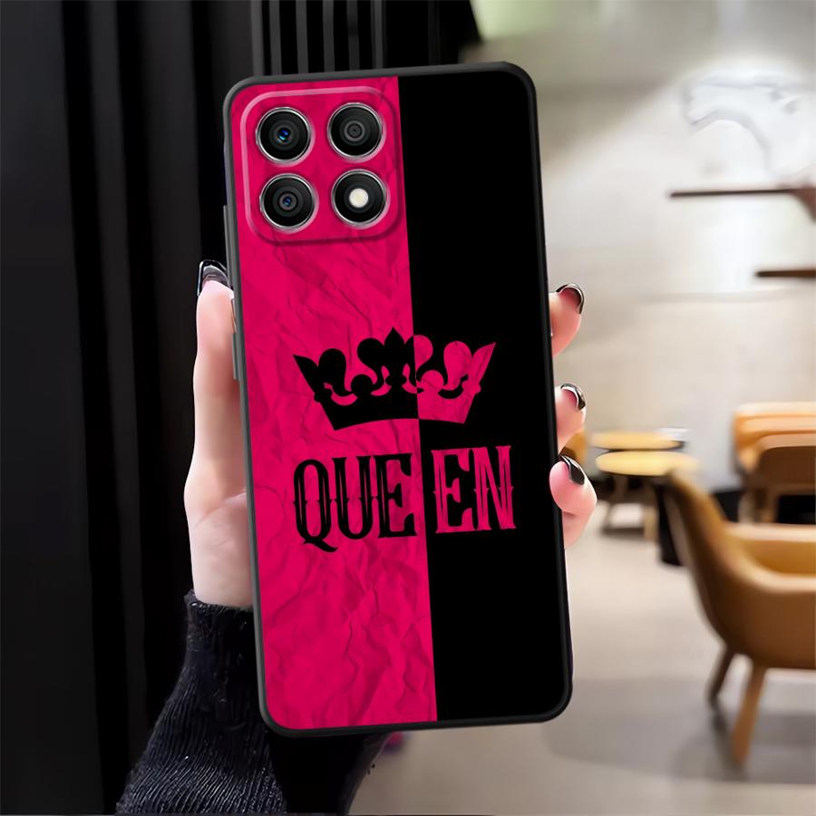 Case for Honor 70 X7 90 8X Magic5Lite X6 X5b X9a 200 400 Lite X8 Funda Phone Cover Crown Letters