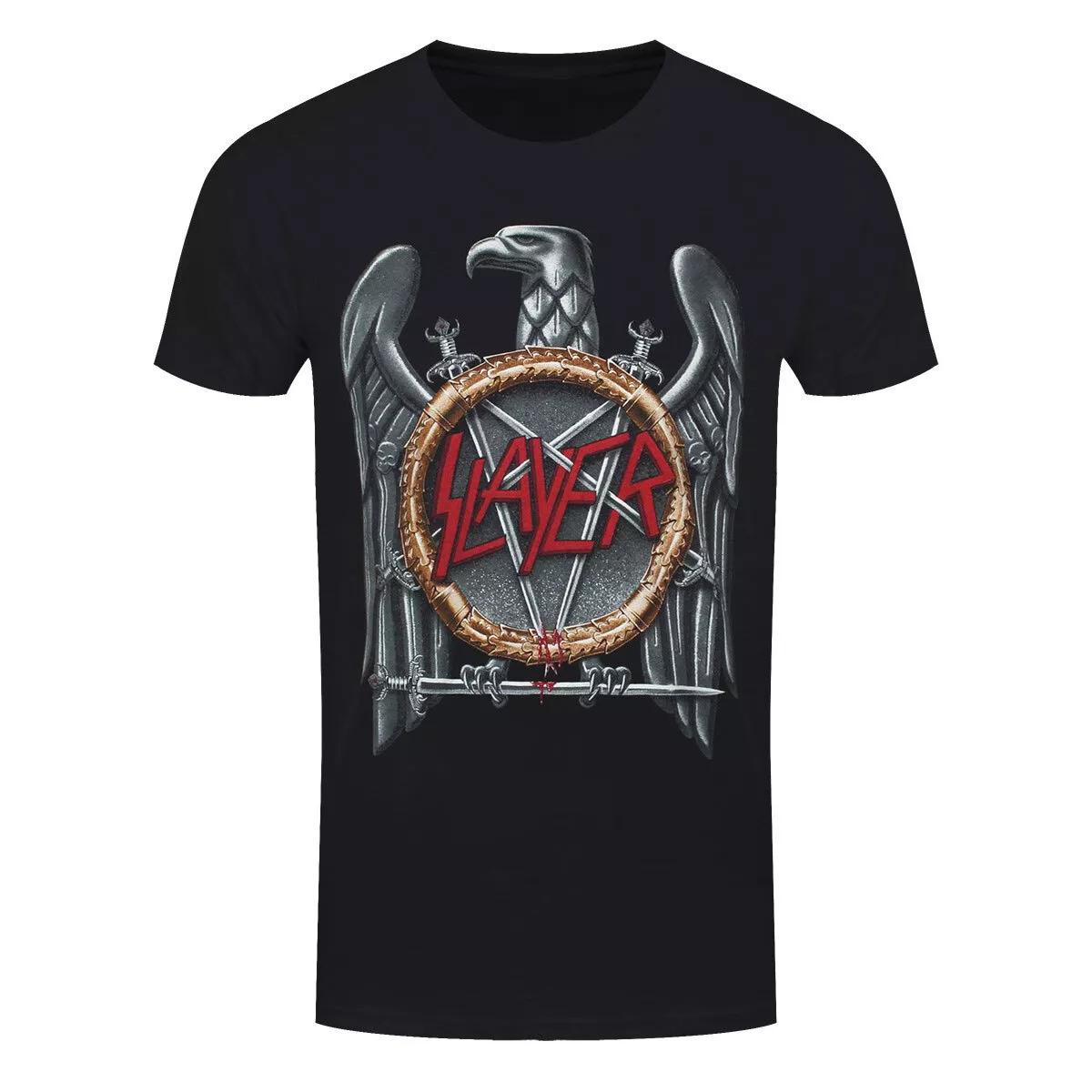 

Футболка Slayer с серебристым орлом и металлической полосой XXL