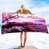 Lightweight Thin Beach Towel Plum Bossom Flower Oversized Microfiber Sand Free Towels Quick Dry Travel Camping Beach Accessories