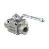 3-Way Hydraulic Ball Valve 5800-7250 PSI High Pressure Hydraulic Shut Off Valve NPT3/4 NPT1/2 NPT3/8 NPT1/4 Ball Valve Adapter