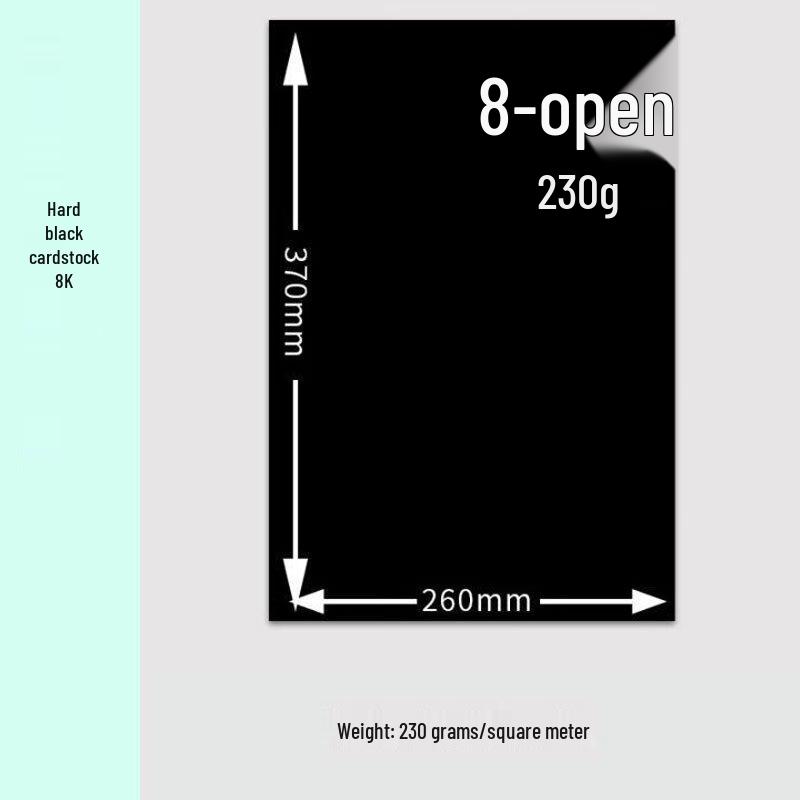 Chang Baosen 8K Black & White Cardstock for Kids' DIY Crafts