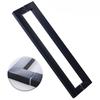 Shower Room Handle Glass Door Handle Stainless Steel Square Dumb Black 300 Mm Hole Bilateral Handle