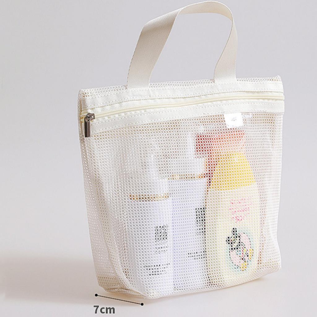 Mesh Makeup Toiletry Storage Bags Handbags Portable Outdoor Travel Washing Body Shower Tool Organizer Hanging Cosmetic Bag Pouch